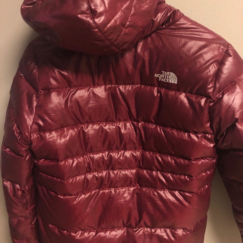 Girls Northface puffer jacket in rich red